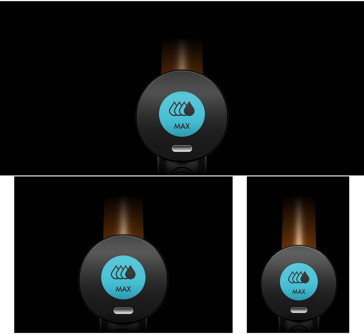 LCD screen of the Dyson Clean+Wash Hygiene hard floor cleaner.