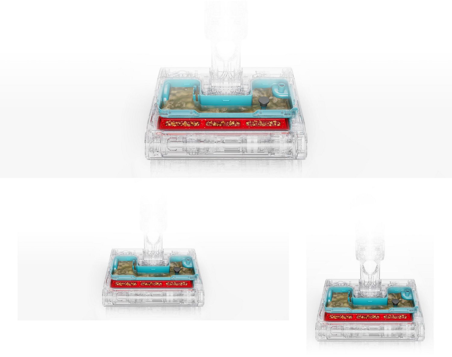 Cutaway showing the hygienic waste system.