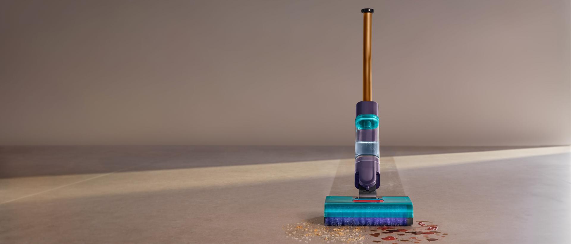 The Dyson Clean+Wash Hygiene hard floor cleaner cleans debris and grime from hard floors.