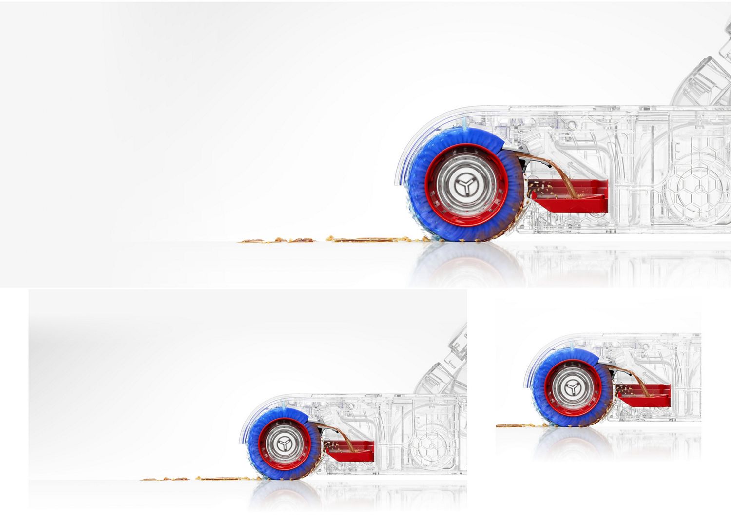 Un dettaglio del rullo autopulente del lavapavimenti Dyson Clean+Wash Hygiene.