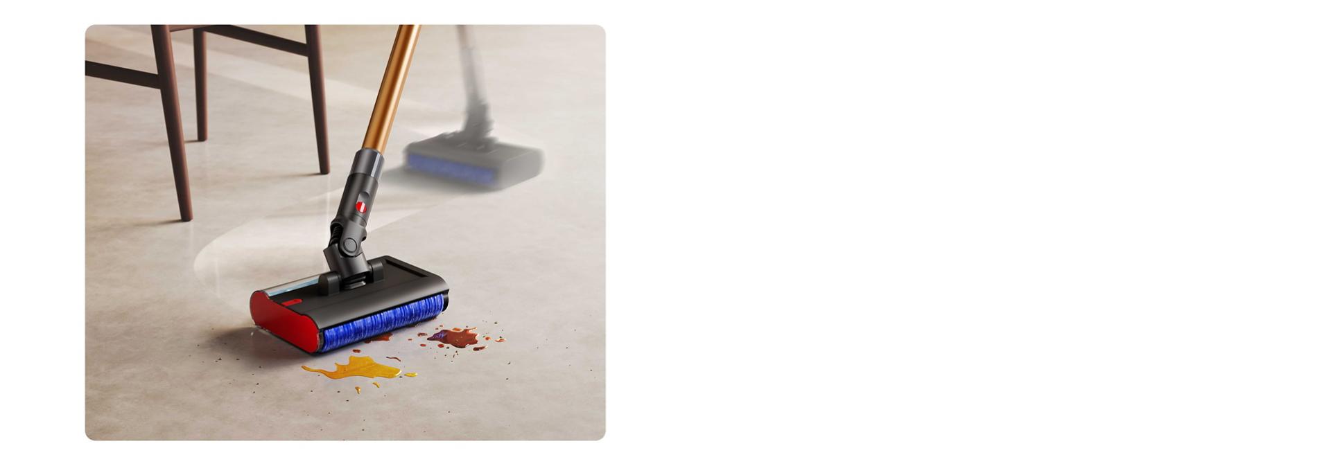 A Dyson PencilWash padlótisztító könnyen irányítható a székláb körüli terület kitakarításához.