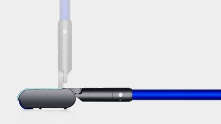 Dyson W1 PencilWash cleaner lying flat for low cleaning. Dyson W1 PencilWash cleaner lying flat for low cleaning.