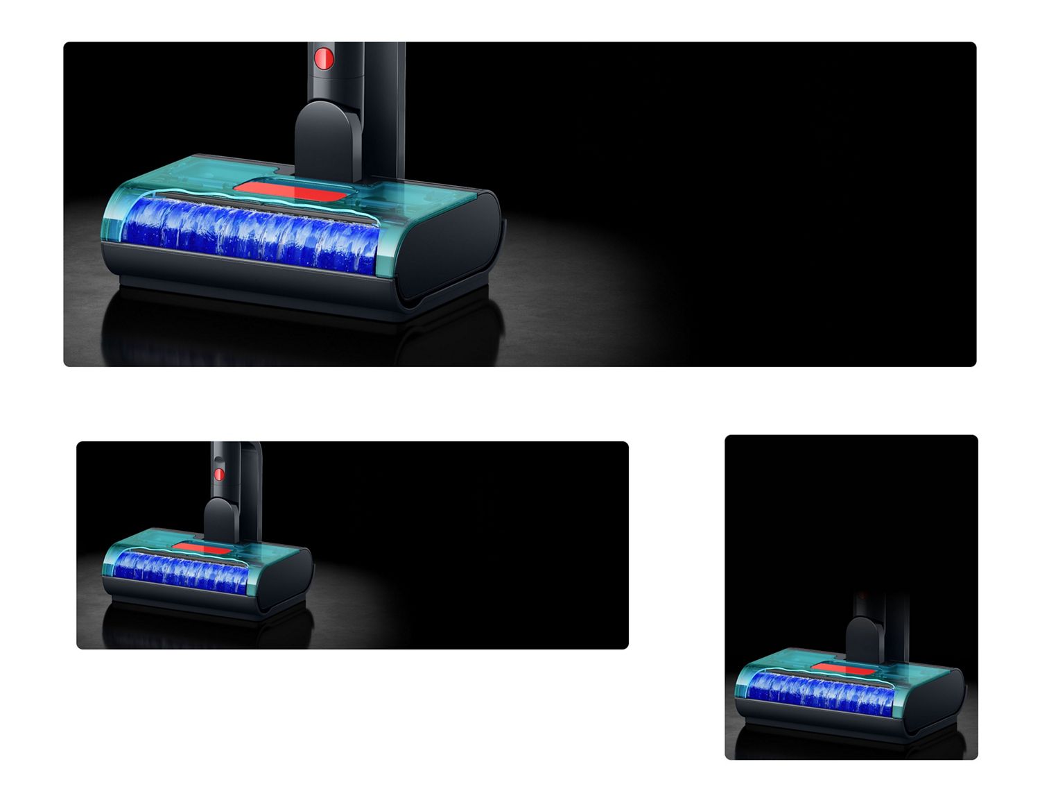 Close-up of the Dyson W1 PencilWash self-cleaning on its dock.