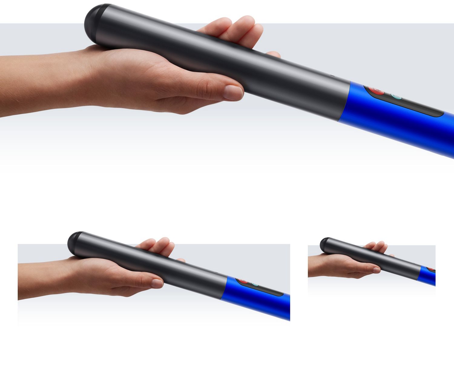 Dyson W1 PencilWash cleaner handle held in a hand.
