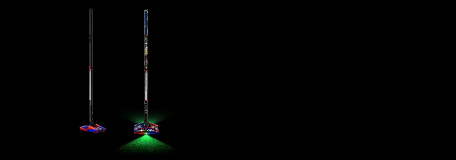 Dyson PencilVac Fluffycones cleaner with illumination.