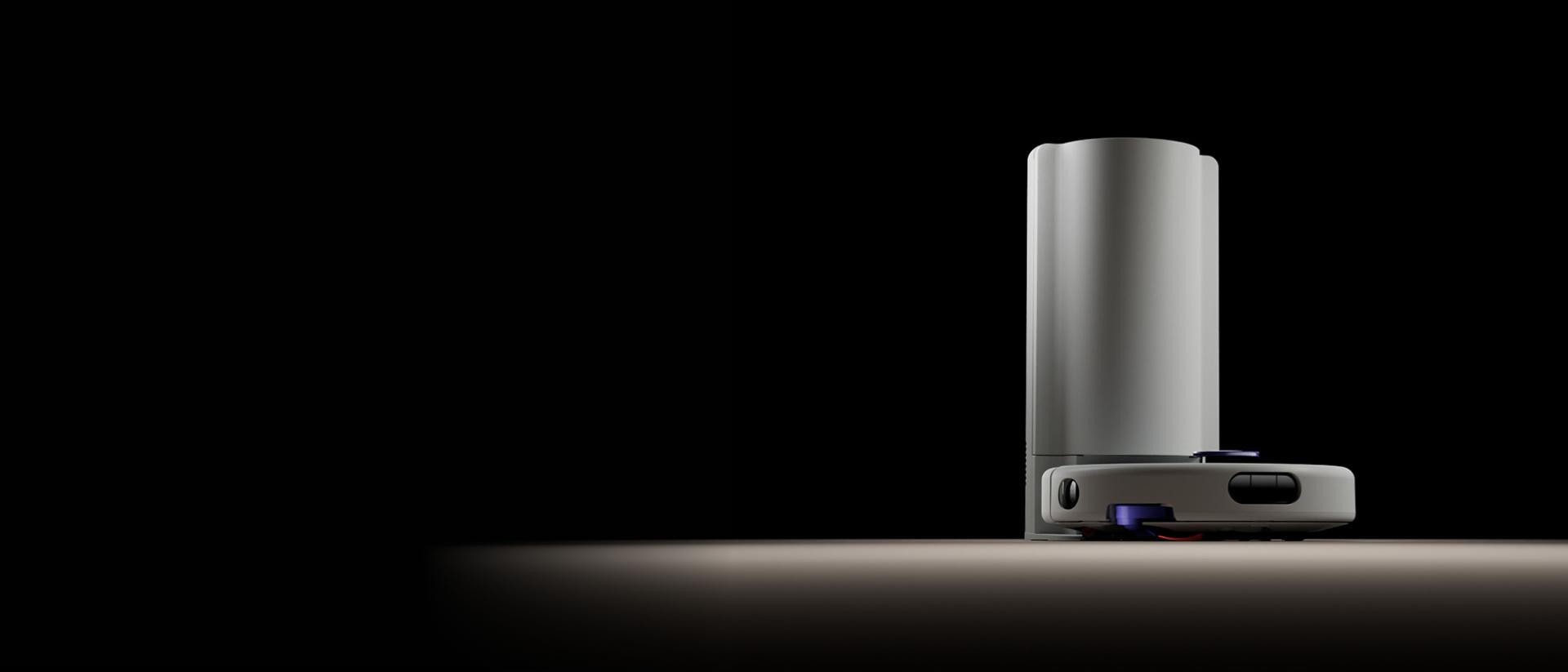Dyson R1 Nurovi Dry robot vacuum cleaner in its dock.
