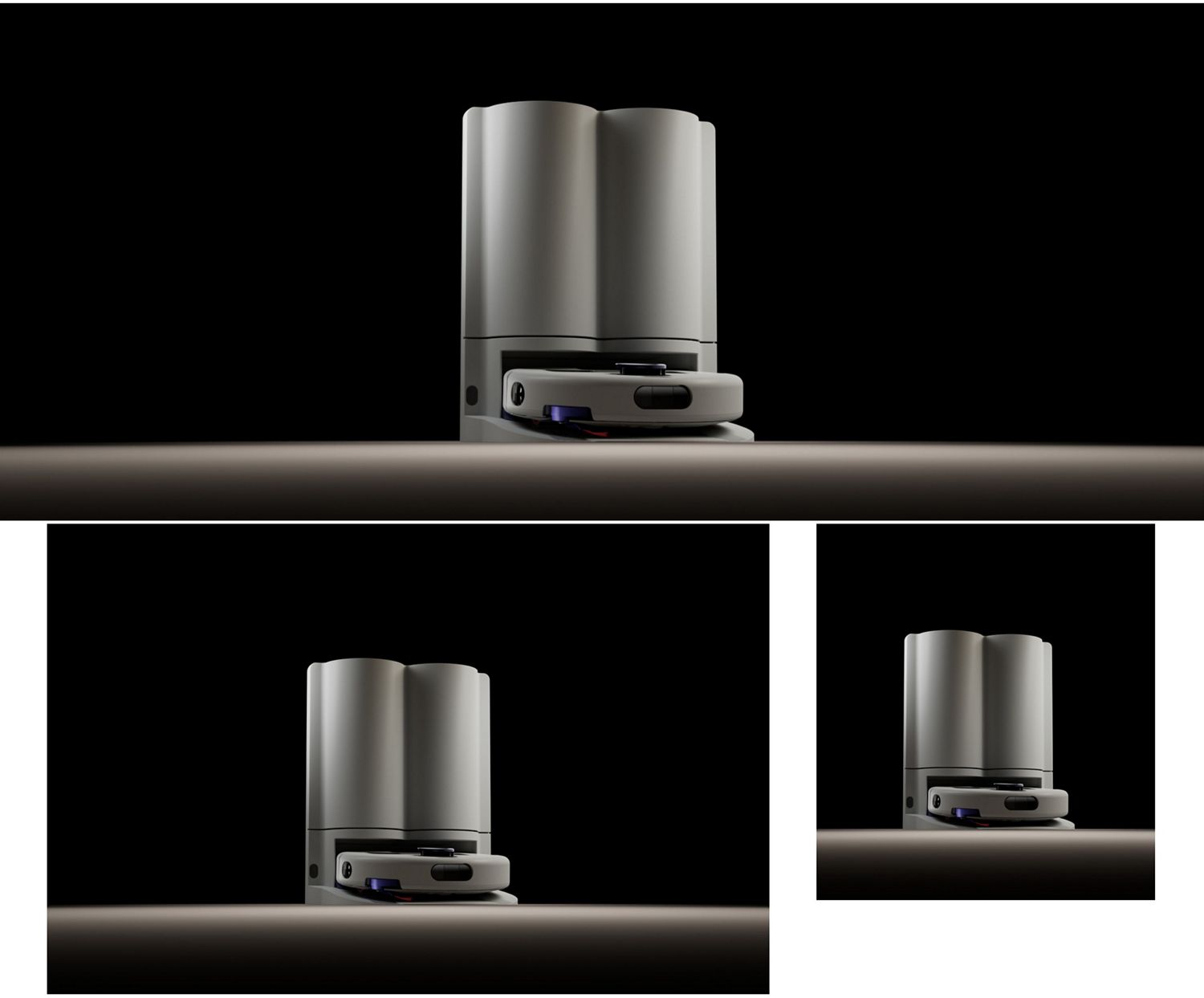 Dyson R1 Nurovi Dry robot vacuum cleaner in its dock.