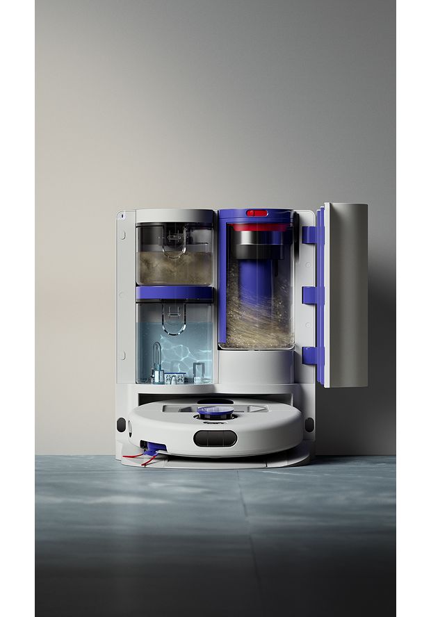 Dyson R2 Nurovi Wash+Dry robot vacuum and dock.