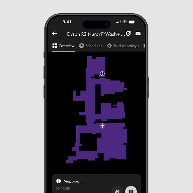 A home map on the MyDyson app.