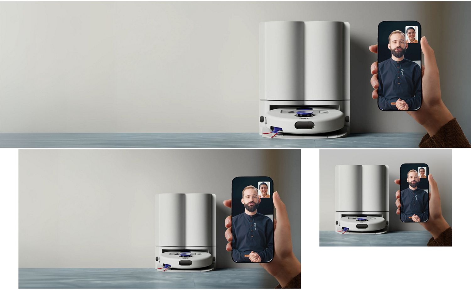 A Dyson robot expert guides a new robot owner through setting up their machine.