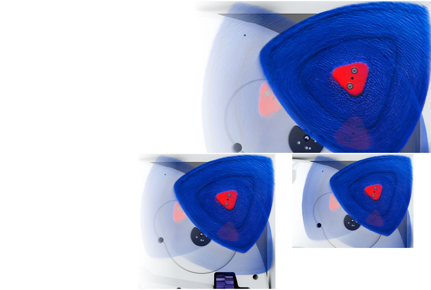 Dyson Reuleaux triangle wash pads clean into a corner.