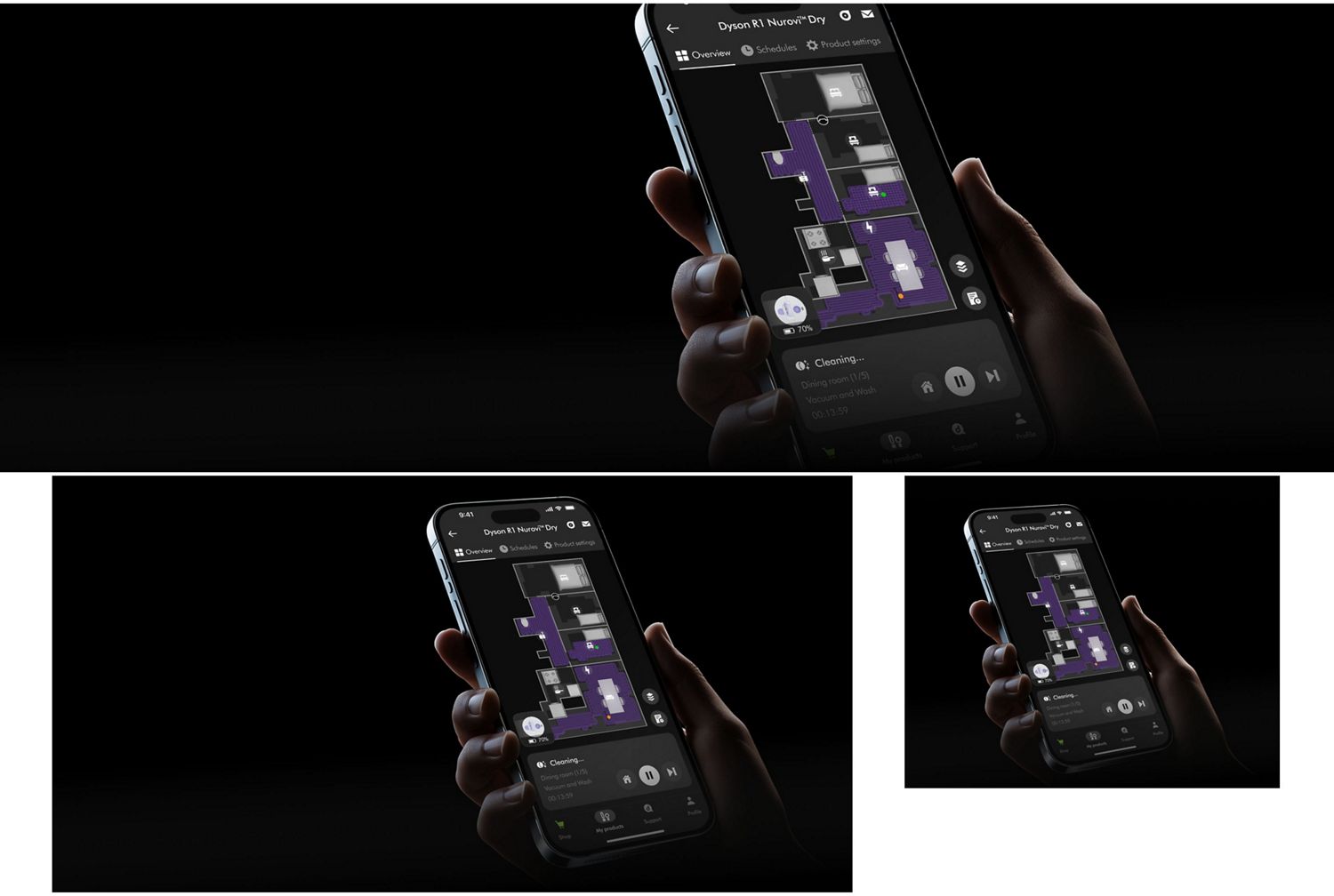 MyDyson app on a smartphone.