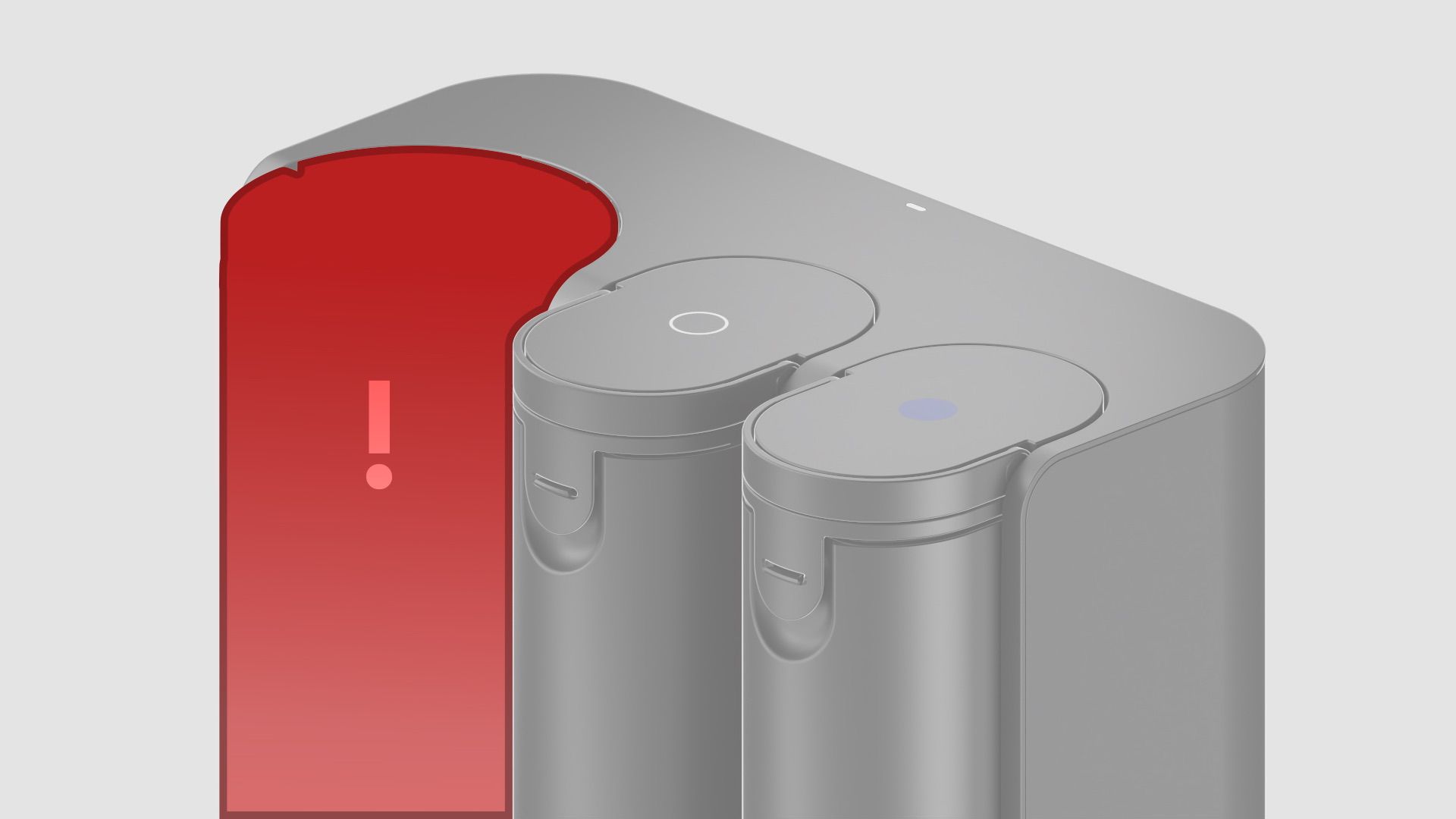 The Dyson Spot+Scrub Ai docking station’s dry bin.