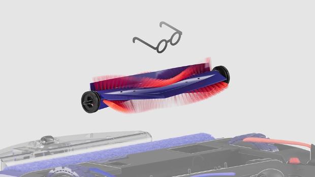 Peria rotativă a aspiratorului robot Dyson Spot+Scrub Ai.