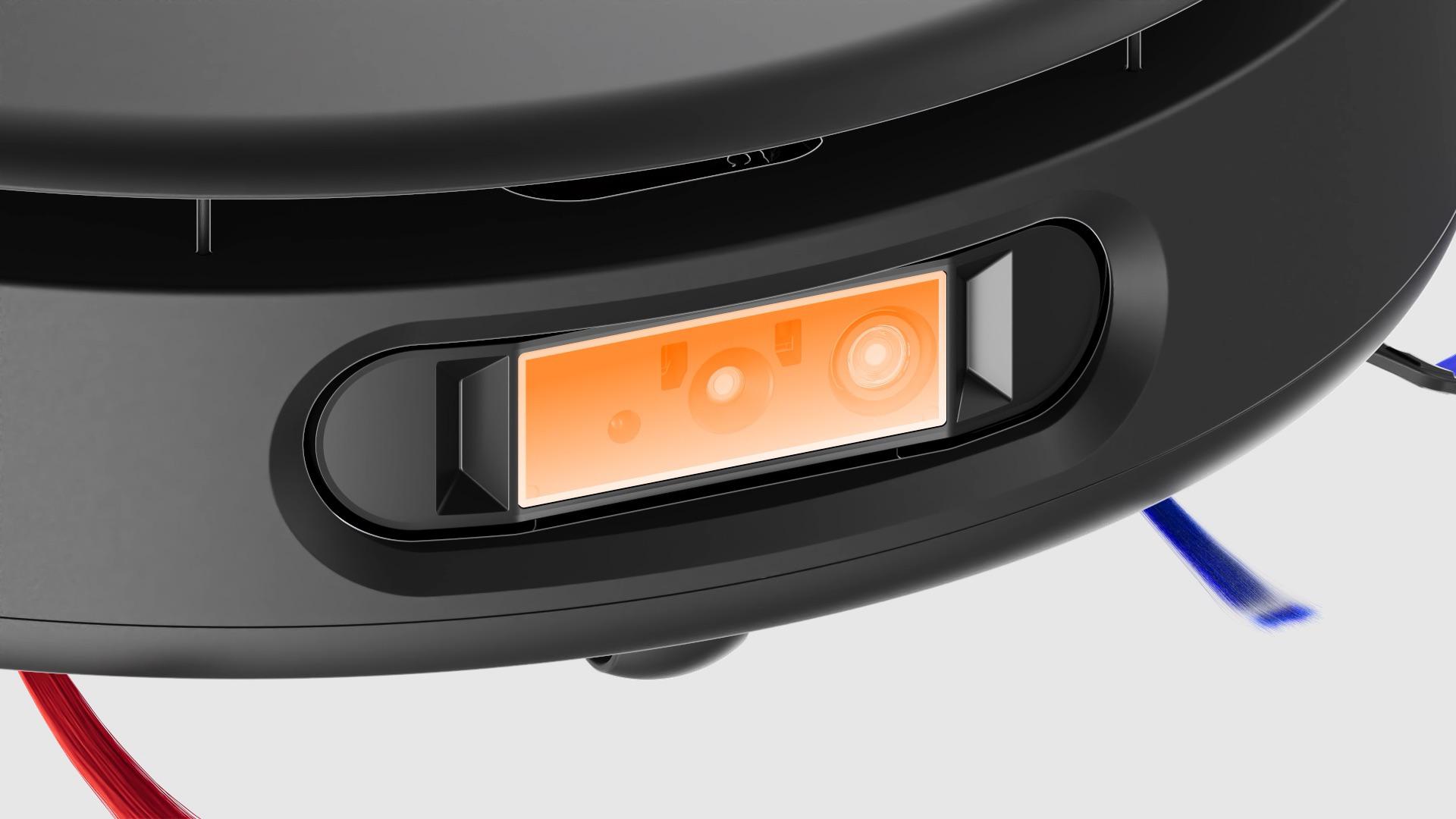 The Dyson Spot+Scrub Ai robot vacuum’s camera highlighted.