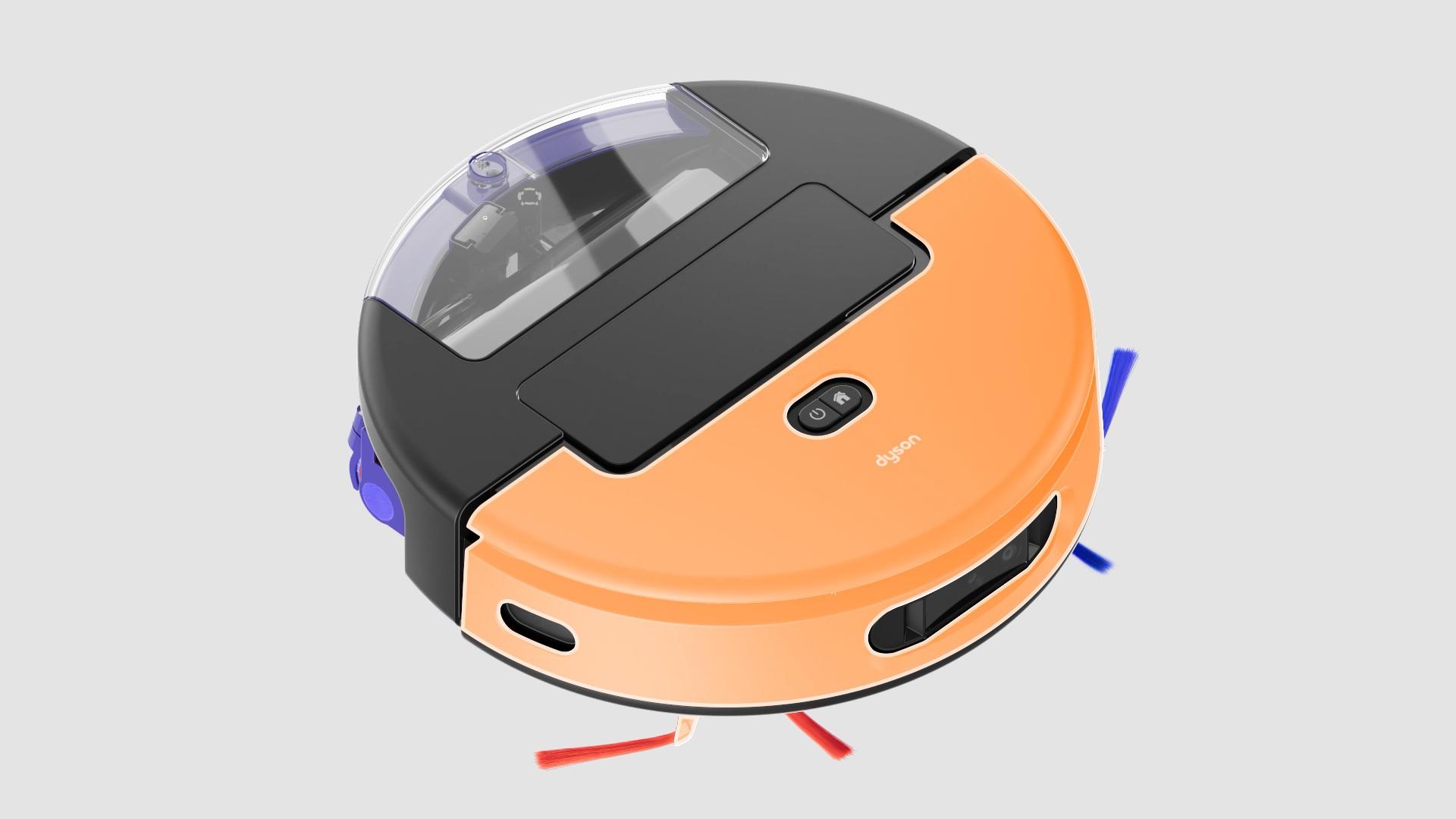The Dyson Spot+Scrub Ai robot vacuum’s collision sensors highlighted.