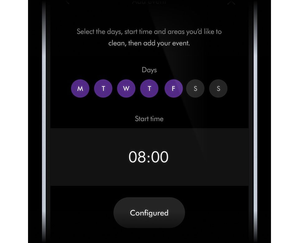 Se ha configurado un programa en la aplicación MyDyson.