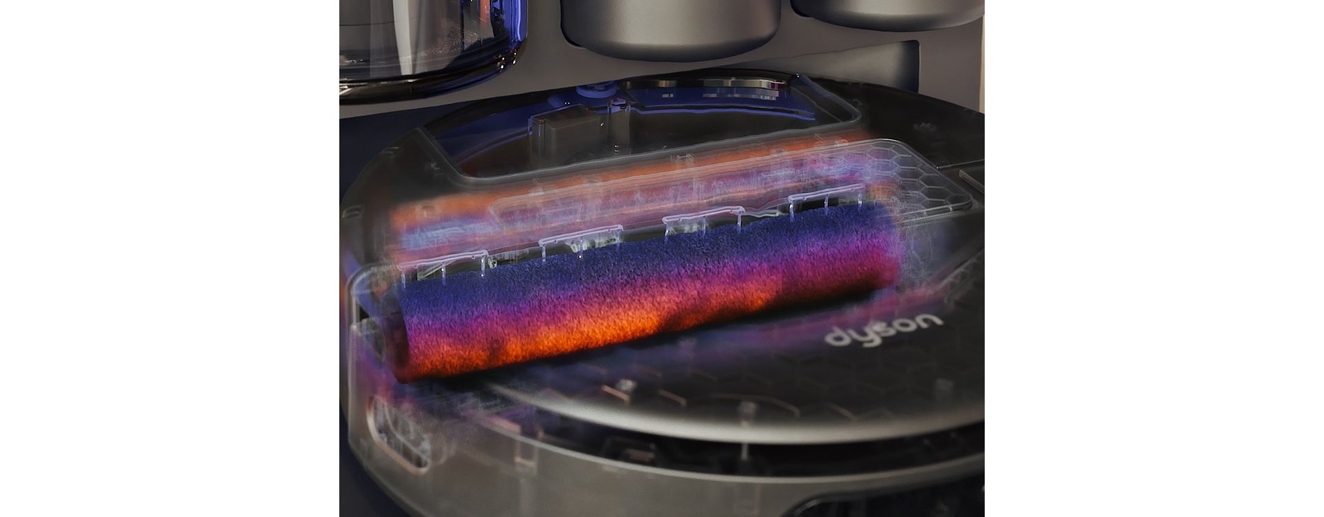 The Dyson Cyclonic dock cleans the roller with water heated to 60 degrees Celsius.