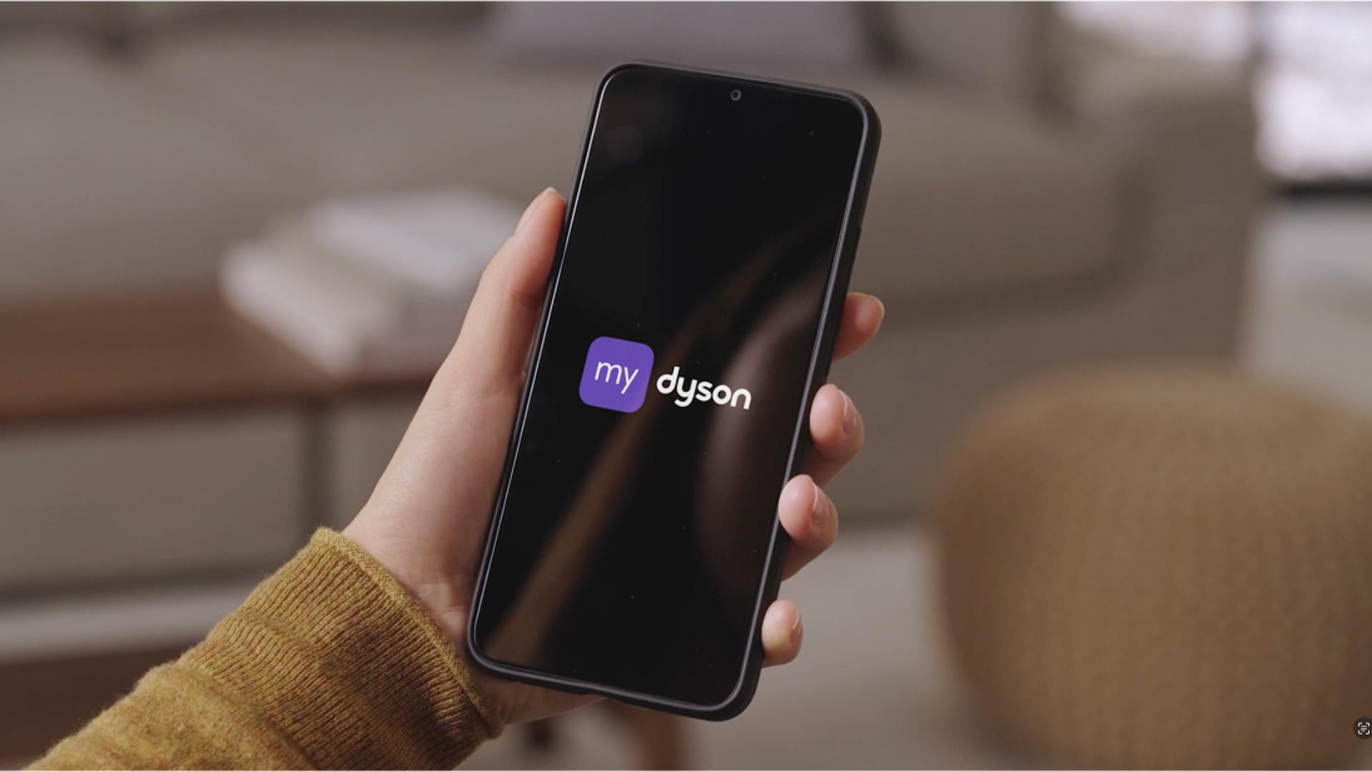 The MyDyson app on a phone screen.