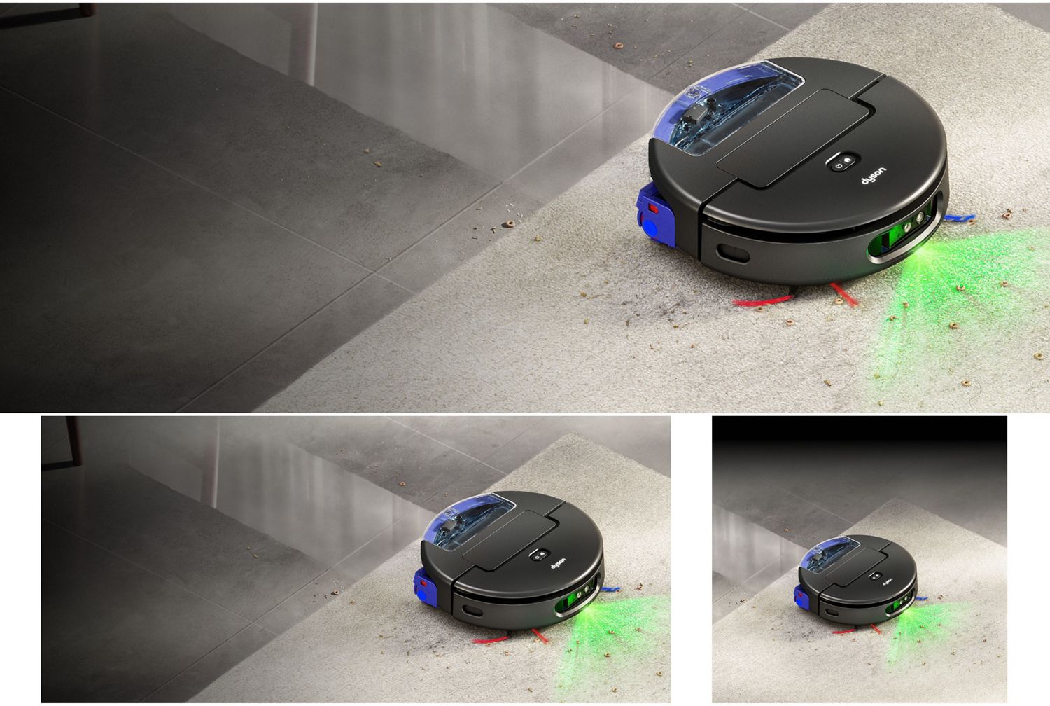 Il robot aspirapolvere Dyson Spot+Scrub Ai si adatta alla pulizia di pavimenti e tappeti.