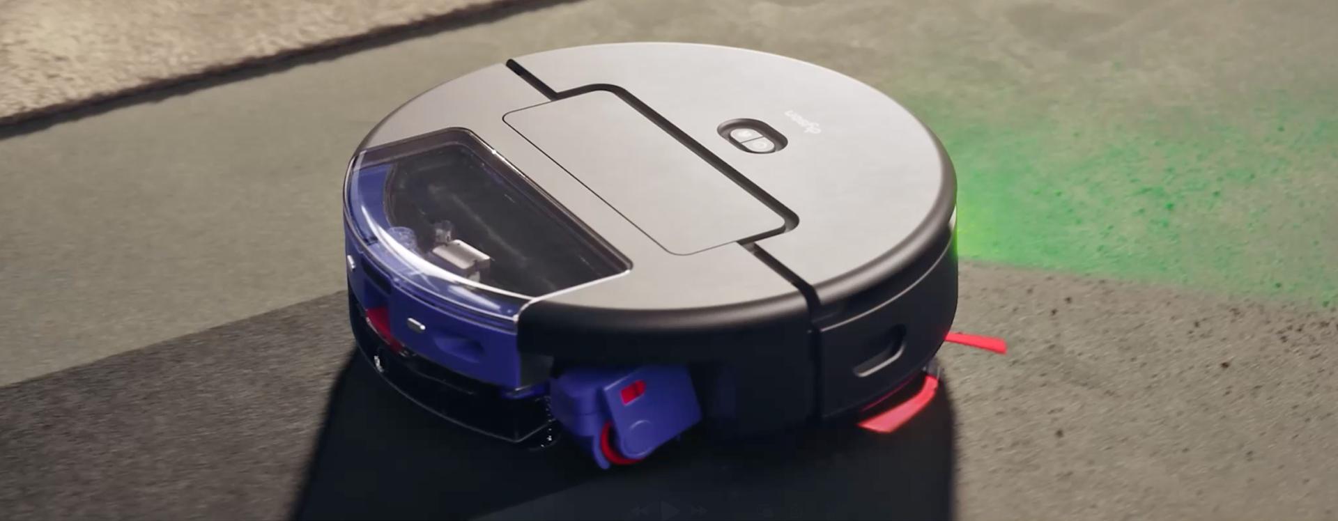 The Dyson Spot+Scrub Ai wet and dry robot vacuum uses illumination to help spot and identify stains.