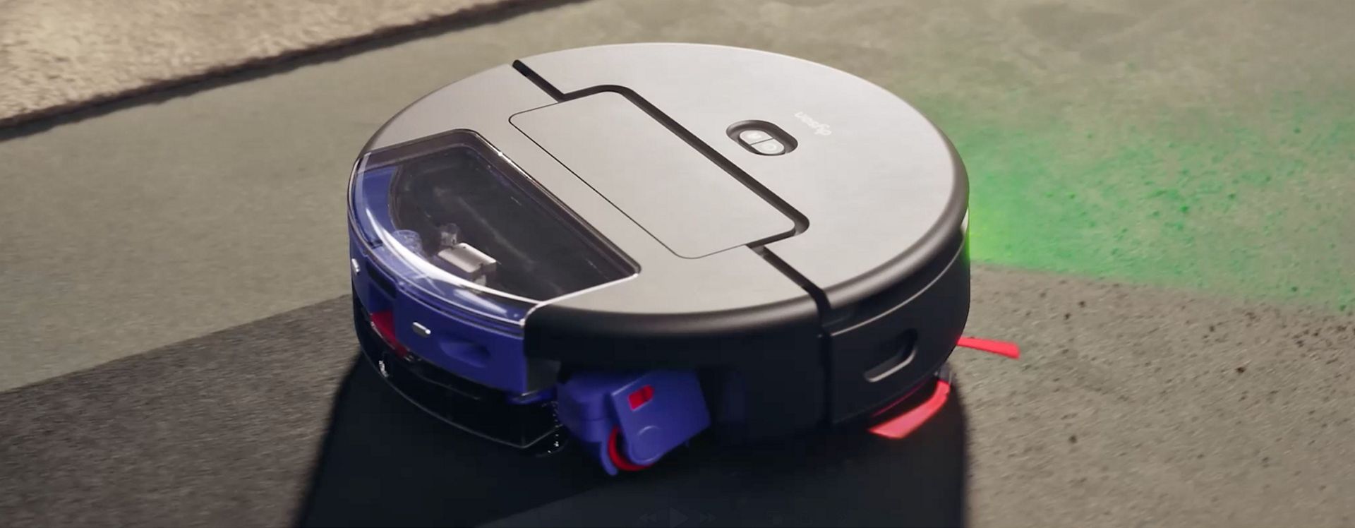 The Dyson Spot+Scrub Ai wet and dry robot vacuum uses illumination to help spot and identify stains.
