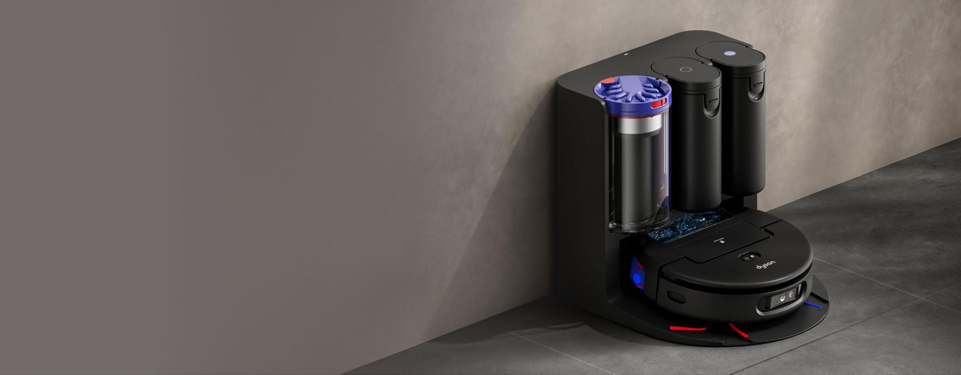 Cutaway showing the cyclones inside the Dyson Cyclonic dock.