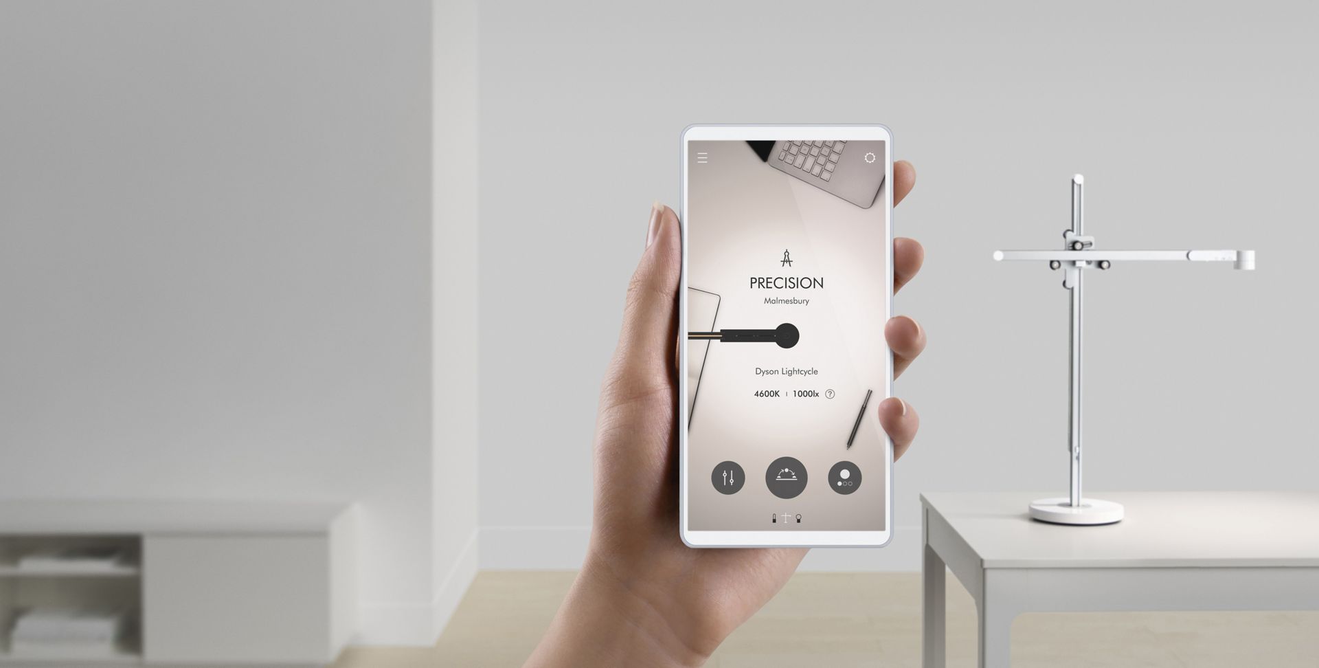 Telemóvel a mostrar a aplicação Dyson Link
