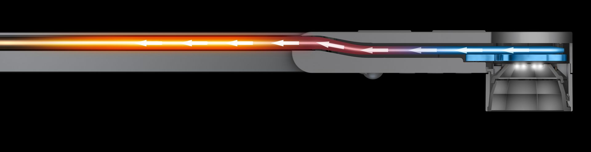 Heat Pipe cooling technology in the Dyson Solarcycle™ task light