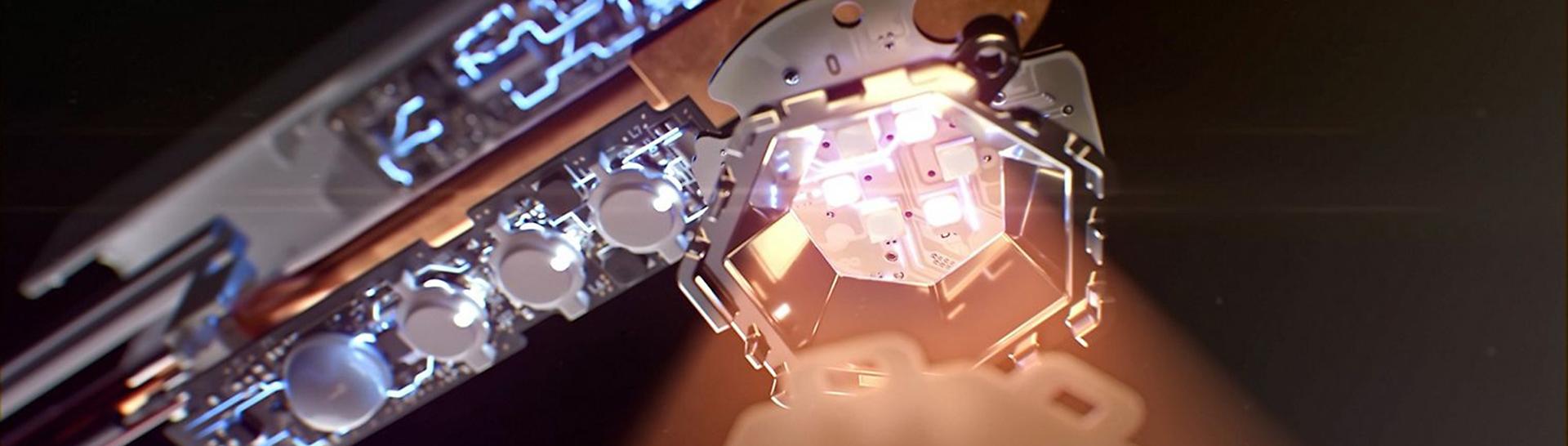 A cutaway of the technology inside a Dyson Solarcycle Morph.