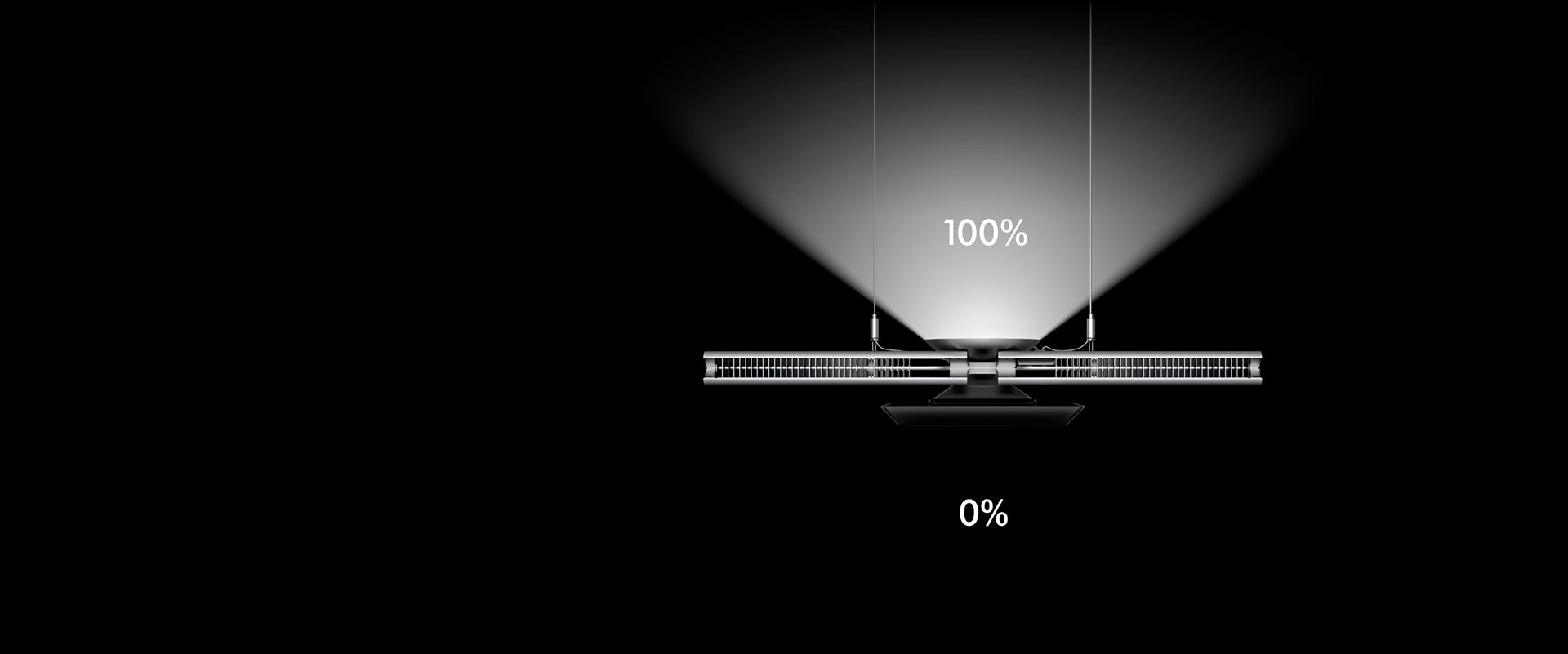 Demonstrasjon av Cu-Beam Duo-lampe som kun gir opplys