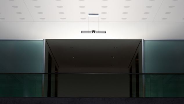 Dyson lighting above a boardroom table