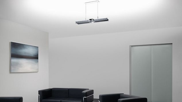 Diagram of people in office with Dyson lighting
