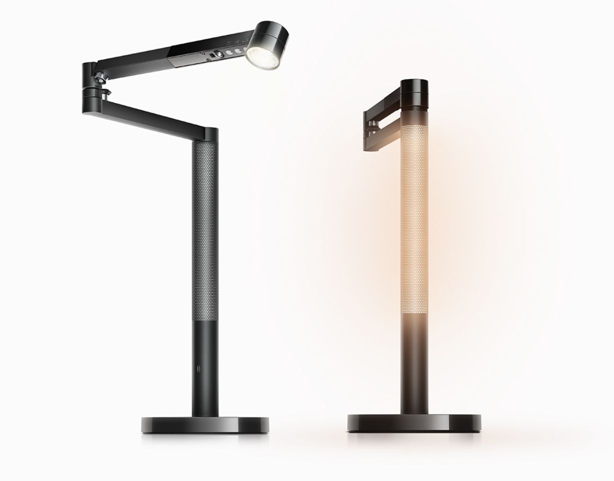 Dyson Solarcycle Morph desk light Black/Black front view