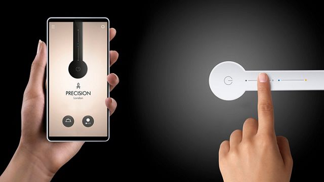Dyson Lightcycle dimmer dial inactive vs active comparison