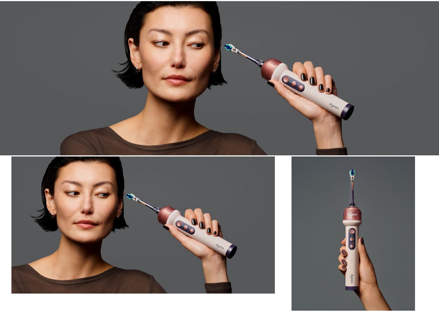 Dyson CameraJet toothbrush in a hand.