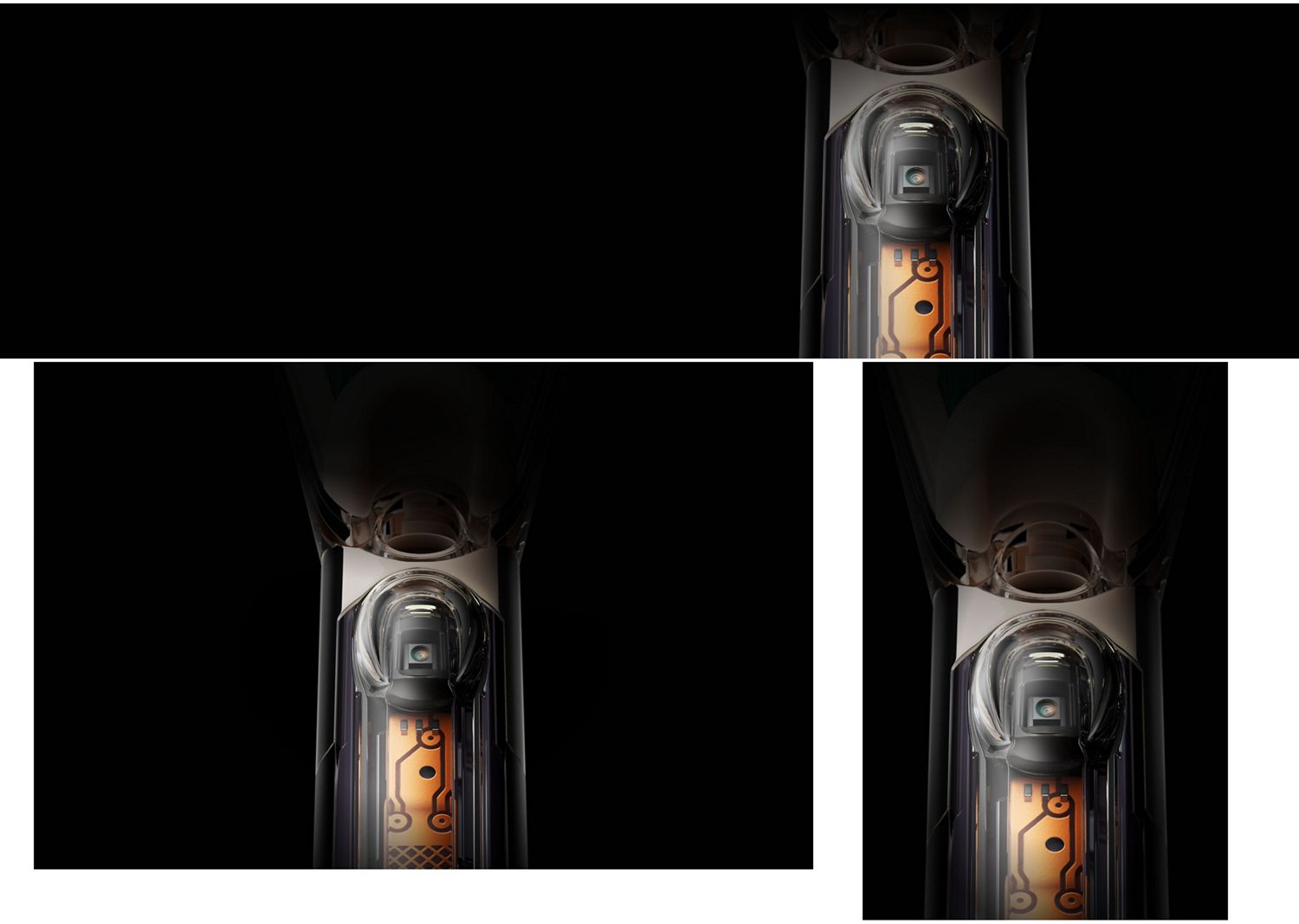 The camera on the Dyson CameraJet toothbrush.