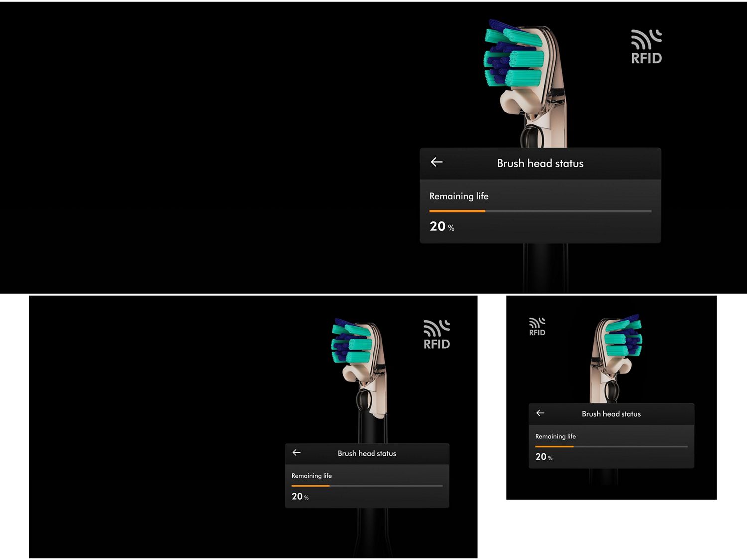 Brush head status seen on the MyDyson app.