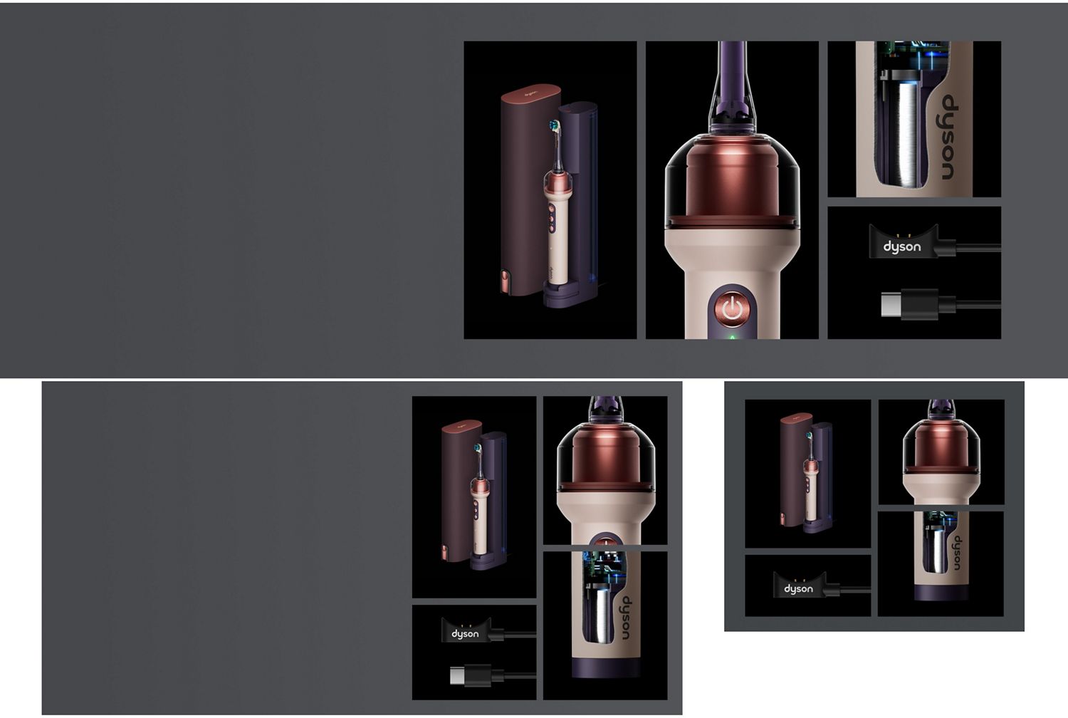 A range of accessories and spare parts for the Dyson CameraJet toothbrush.