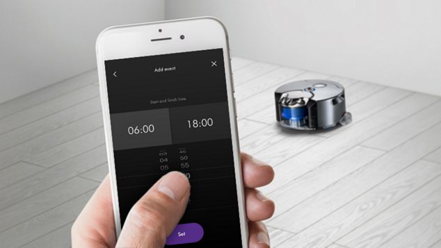 Primo piano dell’app Dyson Link aperta su uno smartphone