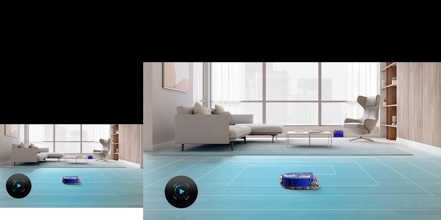 Dyson 360 Vis Nav robot cleaning in Auto mode