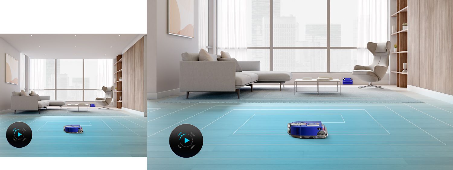 Dyson 360 Vis Nav robot cleaning in Auto mode