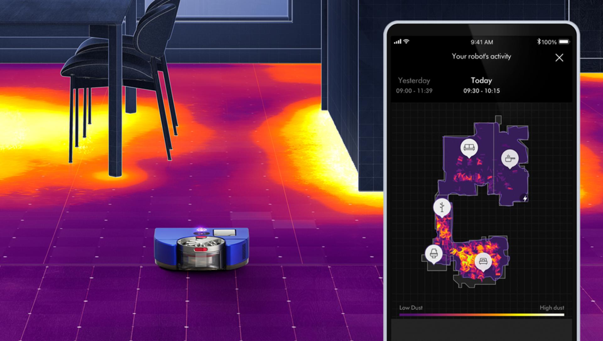 MyDyson app learns and prioritises high dust areas