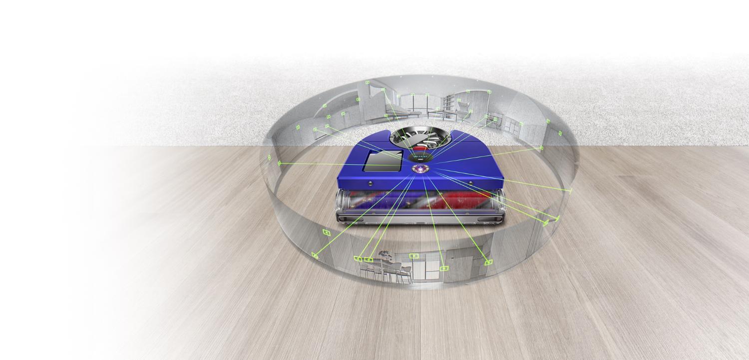 L’aspirateur robot Dyson 360 Vis Nav avec une navigation visuelle à 360 degrés