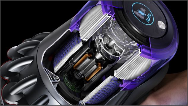 Schnittbild des Motors des Dyson V11 Outsize Staubsaugers