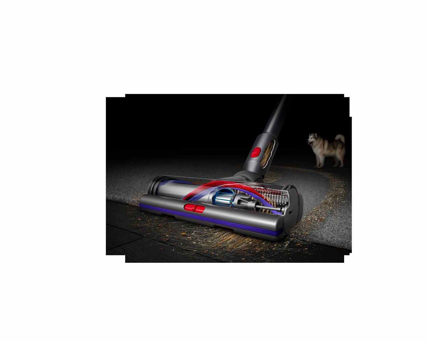 Motorbar™ cleaner head cleaning carpet and hard floor