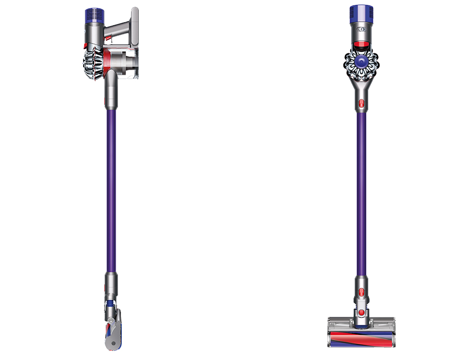 Vues de face et de profil du Dyson V8 Origin