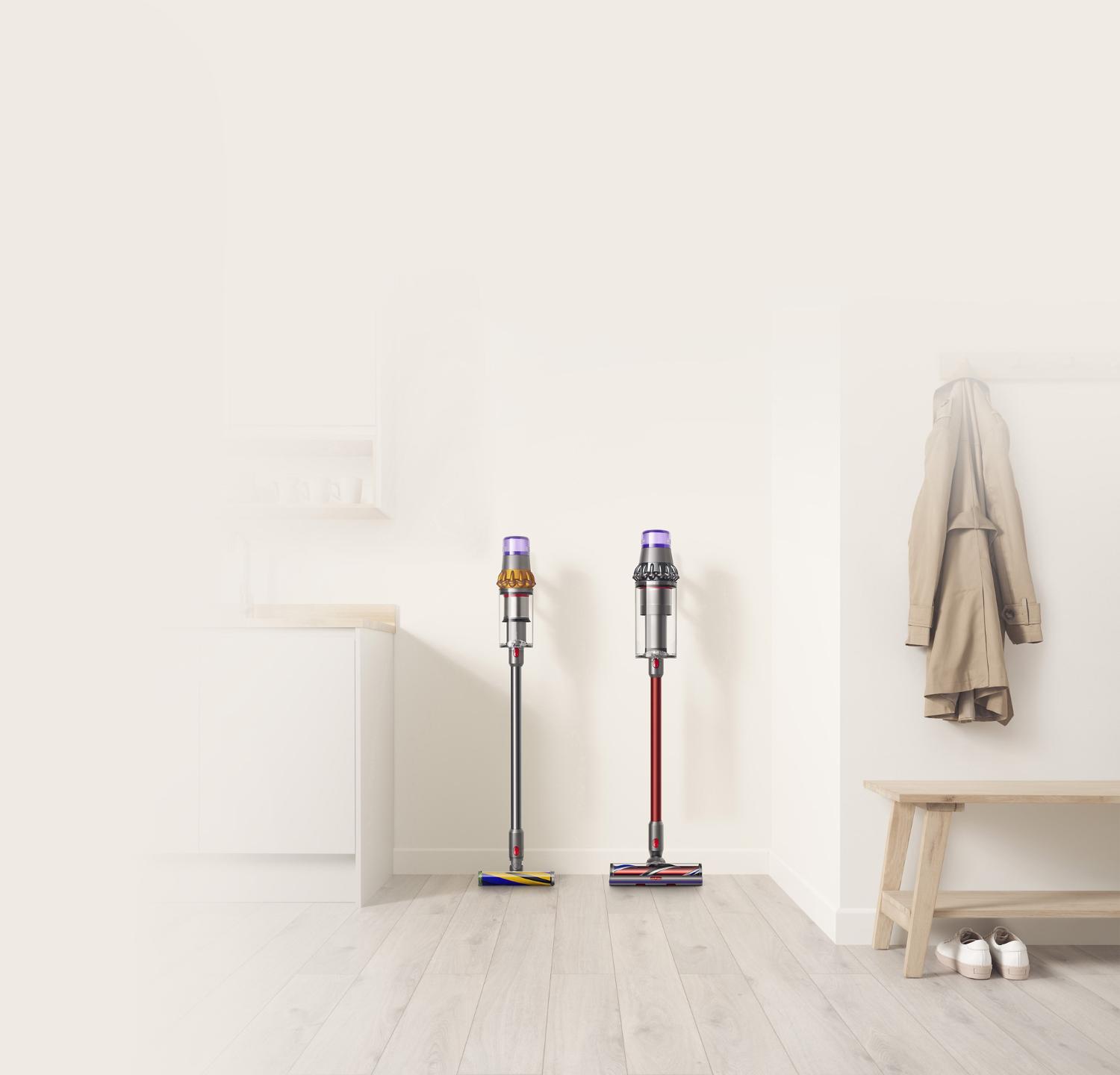 Dyson vacuums in a house
