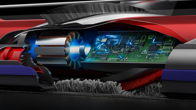 Nahaufnahme des dynamischen Sensorsystems in der Torque-Drive-Bodendüse