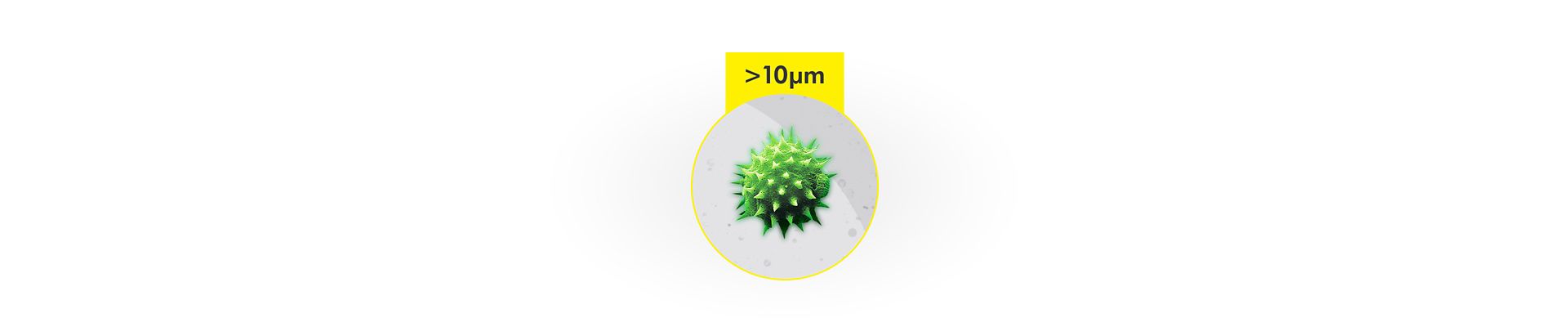Partikel, die größer als 10µm sind